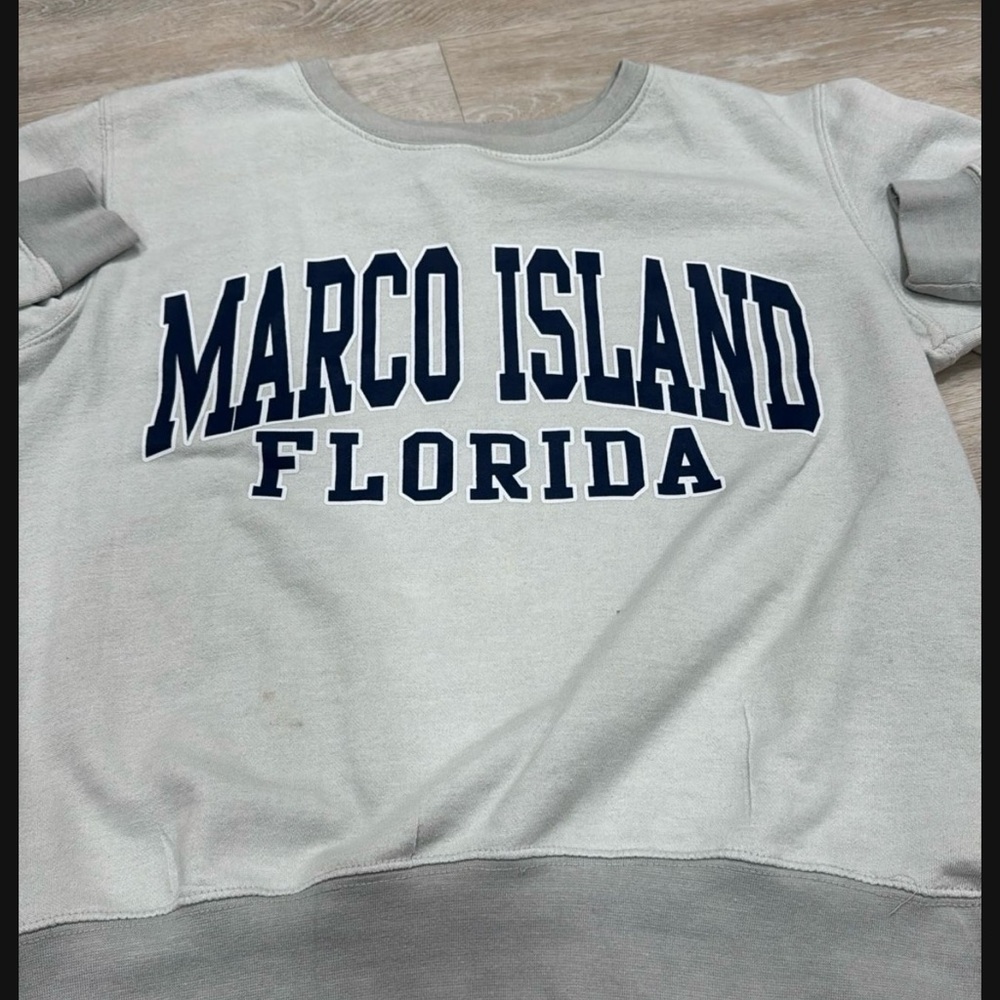 Marco Island Florida Women's Crew Neck Sweater - Gray